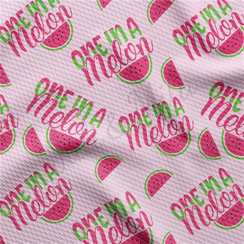One in a Melon Printed Liverpool Bullet Textured Stretch Solid Strip Thick Knit Jersey Fabric
