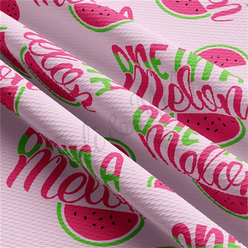 One in a Melon Printed Liverpool Bullet Textured Stretch Solid Strip Thick Knit Jersey Fabric