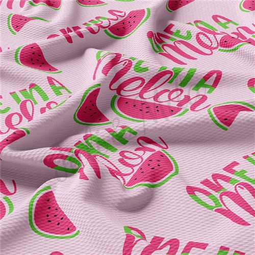 One in a Melon Printed Liverpool Bullet Textured Stretch Solid Strip Thick Knit Jersey Fabric