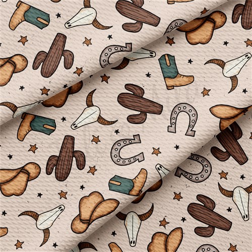 Western Boho Printed Liverpool Fabric AA2107 & Get a Free $89.99 Embroidery Bundle