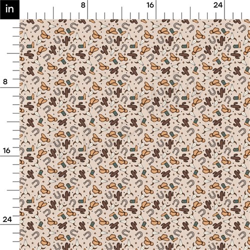 Western Boho Printed Liverpool Fabric AA2107 & Get a Free $89.99 Embroidery Bundle