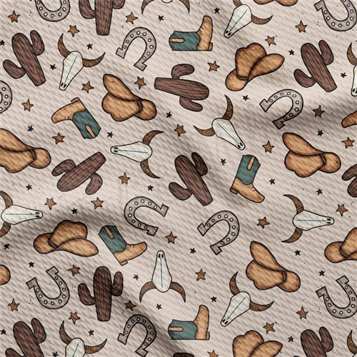 Western Boho Printed Liverpool Fabric AA2107 & Get a Free $89.99 Embroidery Bundle