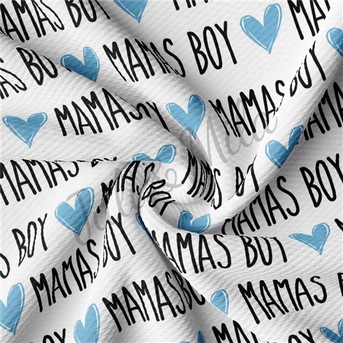 Mamas Boy Printed Liverpool Bullet Textured Stretch Solid Strip Thick Knit Jersey Fabric