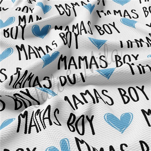 Mamas Boy Printed Liverpool Bullet Textured Stretch Solid Strip Thick Knit Jersey Fabric
