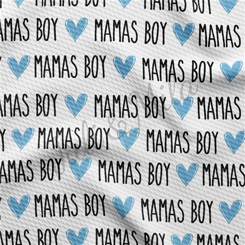 Mamas Boy Printed Liverpool Bullet Textured Stretch Solid Strip Thick Knit Jersey Fabric