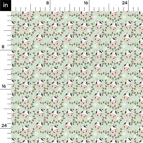 Cow Christmas trees Liverpool Bullet Textured Stretch Solid Strip Thick Knit Jersey Fabric