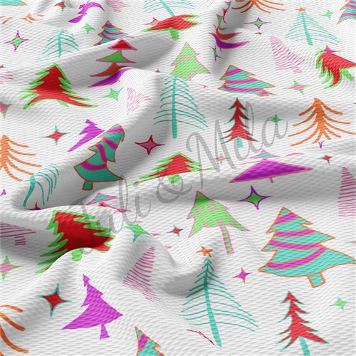 Christmas Liverpool Bullet Textured Stretch Solid Strip Thick Knit Jersey Fabric