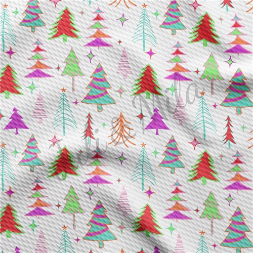 Christmas Liverpool Bullet Textured Stretch Solid Strip Thick Knit Jersey Fabric