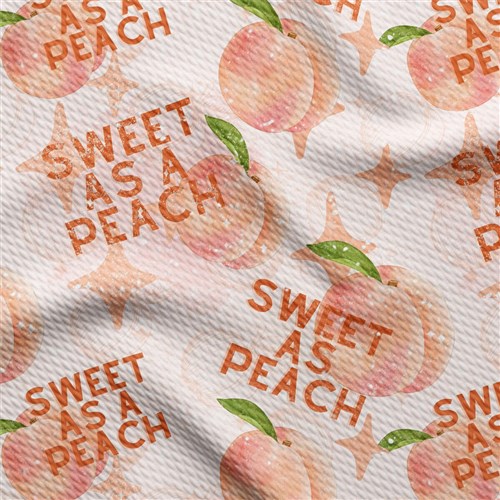 Peach Summer Printed Liverpool Fabric AA1845 & Get a Free $89.99 Embroidery Bundle