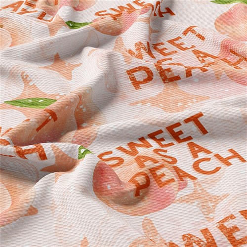 Peach Summer Printed Liverpool Fabric AA1845 & Get a Free $89.99 Embroidery Bundle