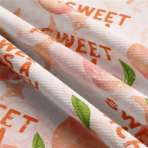Peach Summer Printed Liverpool Fabric AA1845 & Get a Free $89.99 Embroidery Bundle