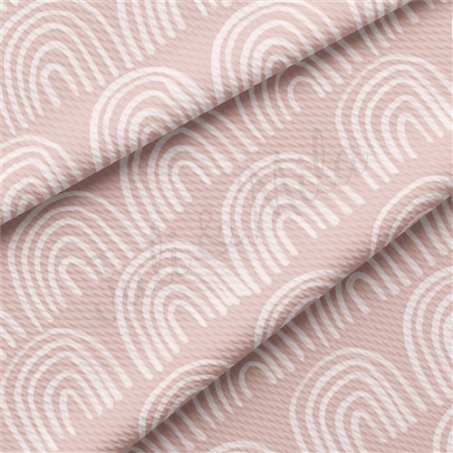 Rainbow Liverpool Bullet Textured Stretch Solid Strip Thick Knit Jersey Fabric