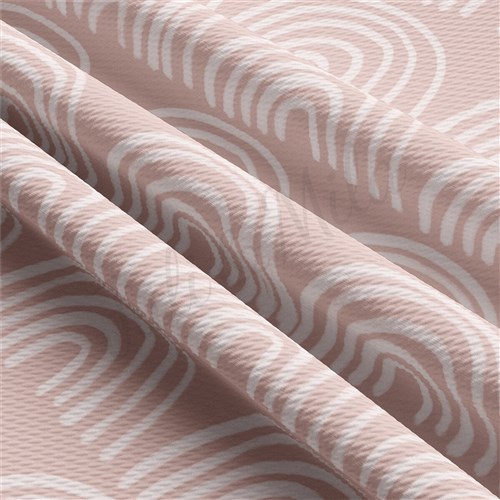 Rainbow Liverpool Bullet Textured Stretch Solid Strip Thick Knit Jersey Fabric