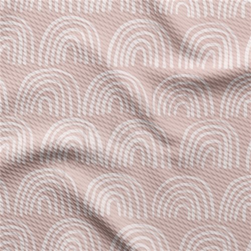 Rainbow Liverpool Bullet Textured Stretch Solid Strip Thick Knit Jersey Fabric