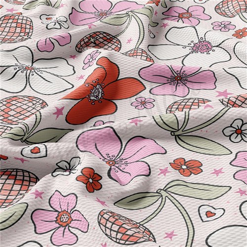 Valentine's Day Printed Liverpool Bullet Textured Stretch Solid Strip Thick Knit Jersey Fabric