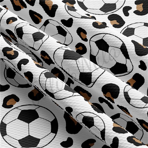Soccer Printed Liverpool Bullet Textured Stretch Solid Strip Thick Knit Jersey Fabric
