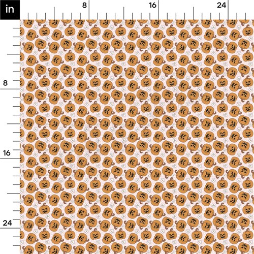 Fall Pumpkin Printed Liverpool Bullet Textured Stretch Solid Strip Thick Knit Jersey Fabric