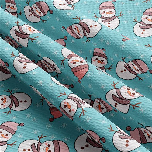 Christmas Printed Liverpool Bullet Textured Stretch Solid Strip Thick Knit Jersey Fabric