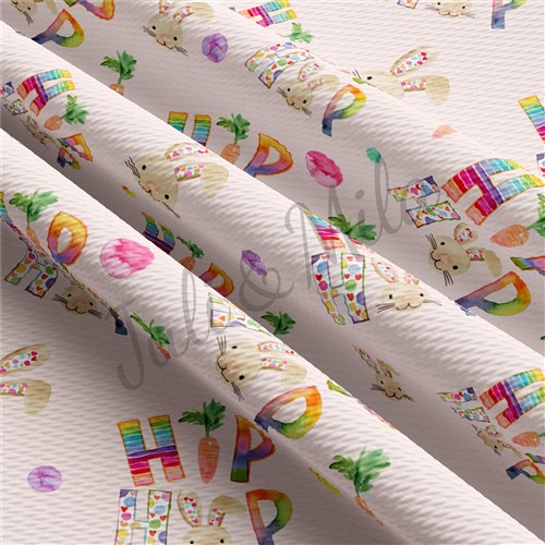 Easter Printed Liverpool Bullet Textured Stretch Solid Strip Thick Knit Jersey Fabric