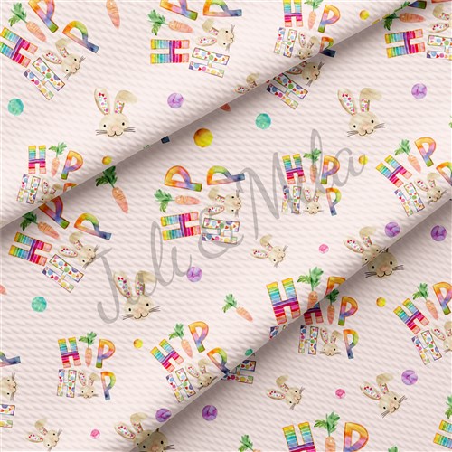 Easter Printed Liverpool Bullet Textured Stretch Solid Strip Thick Knit Jersey Fabric