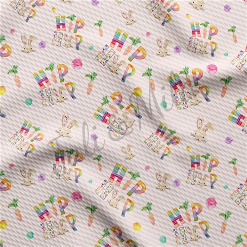 Easter Printed Liverpool Bullet Textured Stretch Solid Strip Thick Knit Jersey Fabric