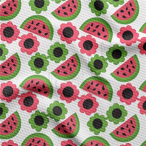 Summer Watermelon Printed Liverpool FabricAA1641 & Get a Free $89.99 Embroidery Bundle