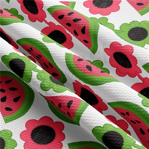 Summer Watermelon Printed Liverpool FabricAA1641 & Get a Free $89.99 Embroidery Bundle