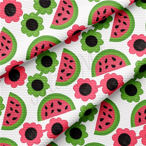 Summer Watermelon Printed Liverpool FabricAA1641 & Get a Free $89.99 Embroidery Bundle