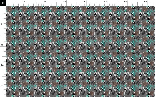Howdy Western Cow Liverpool Bullet Textured Stretch Solid Strip Thick Knit Jersey Fabric