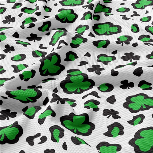 St. Patrick's Day Printed Liverpool Bullet Textured Stretch Solid Strip Thick Knit Jersey Fabric