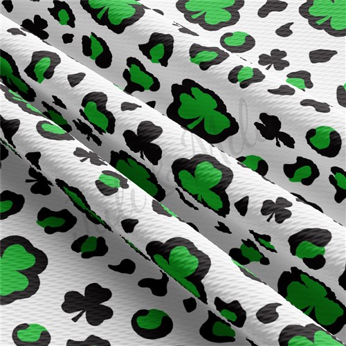 St. Patrick's Day Printed Liverpool Bullet Textured Stretch Solid Strip Thick Knit Jersey Fabric
