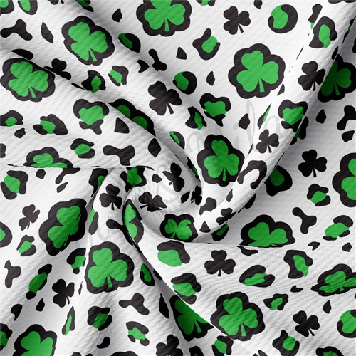 St. Patrick's Day Printed Liverpool Bullet Textured Stretch Solid Strip Thick Knit Jersey Fabric