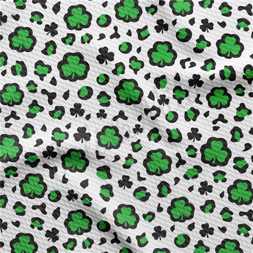 St. Patrick's Day Printed Liverpool Bullet Textured Stretch Solid Strip Thick Knit Jersey Fabric