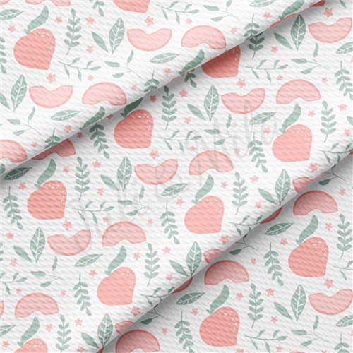 Peach AA2401 Liverpool Bullet Textured Stretch Solid Strip Thick Knit Jersey Fabric