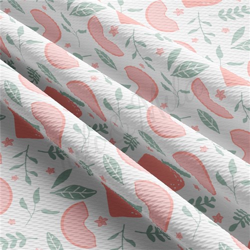 Peach AA2401 Liverpool Bullet Textured Stretch Solid Strip Thick Knit Jersey Fabric