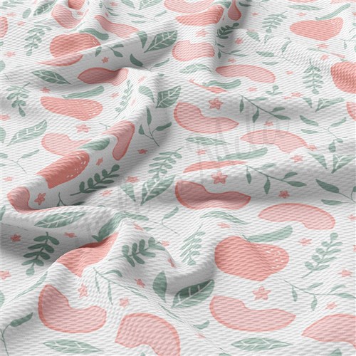 Peach AA2401 Liverpool Bullet Textured Stretch Solid Strip Thick Knit Jersey Fabric