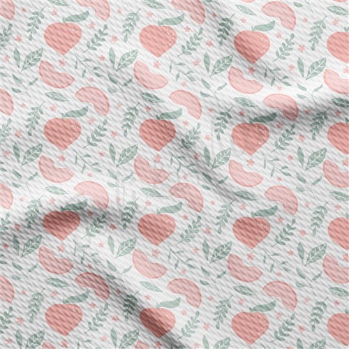 Peach AA2401 Liverpool Bullet Textured Stretch Solid Strip Thick Knit Jersey Fabric