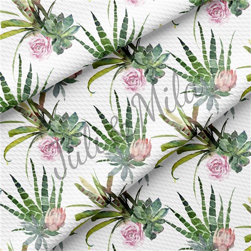 Printed Floral Liverpool Fabric Bow Floral (F28) & Get a Free $89.99 Embroidery Bundle