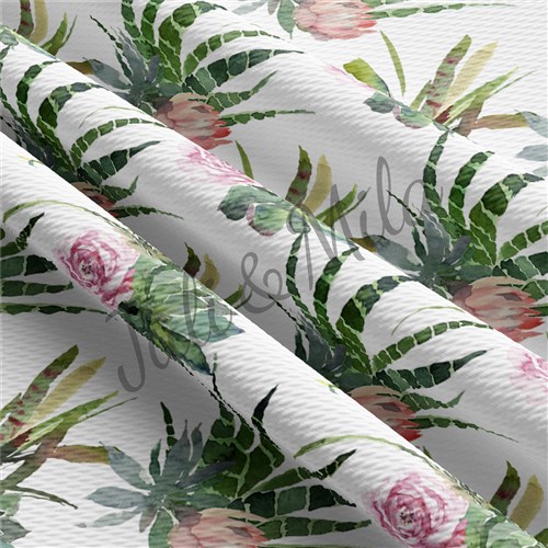 Printed Floral Liverpool Fabric Bow Floral (F28) & Get a Free $89.99 Embroidery Bundle