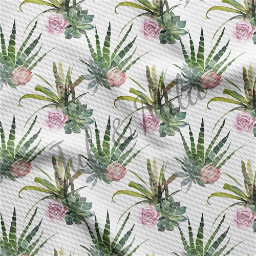 Printed Floral Liverpool Fabric Bow Floral (F28) & Get a Free $89.99 Embroidery Bundle