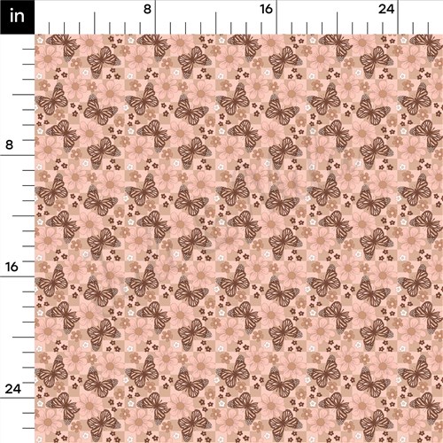Butterfly Floral Printed Liverpool Bullet Textured Stretch Solid Strip Thick Knit Jersey Fabric