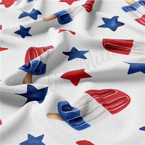 Patriotic 4th of July Printed Liverpool Bullet Textured AA1611 & Get a Free $89.99 Embroidery Bundle