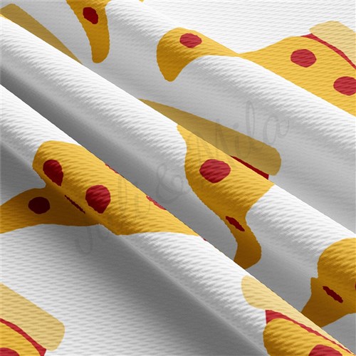 Pizza Liverpool Bullet Textured Stretch Solid Strip Thick Knit Jersey Fabric