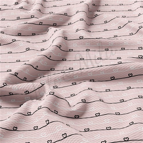 Valentine's Day Liverpool Bullet Textured Stretch Solid Strip Thick Knit Jersey Fabric