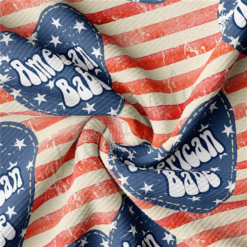 American Patriotic 4th of July Printed Liverpool AA1410 & Get a Free $89.99 Embroidery Bundle