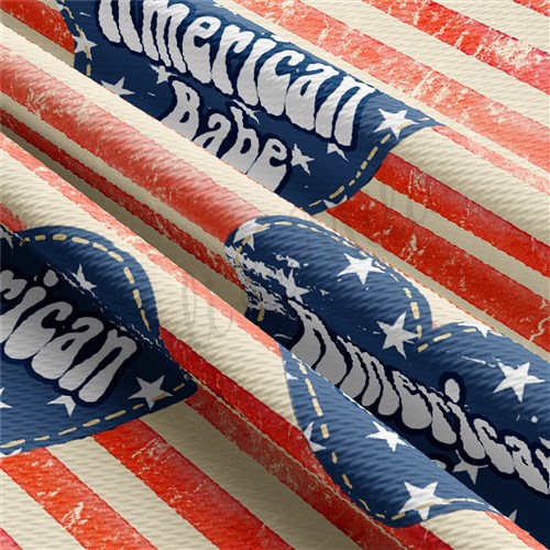 American Patriotic 4th of July Printed Liverpool AA1410 & Get a Free $89.99 Embroidery Bundle