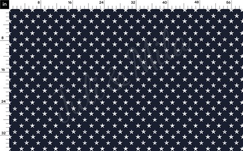 4th of July Navy Stars Patriotic Printed Liverpool AA1533 & Get a Free $89.99 Embroidery Bundle