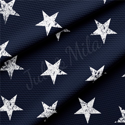 4th of July Navy Stars Patriotic Printed Liverpool AA1533 & Get a Free $89.99 Embroidery Bundle