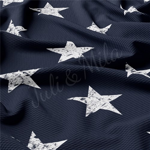 4th of July Navy Stars Patriotic Printed Liverpool AA1533 & Get a Free $89.99 Embroidery Bundle