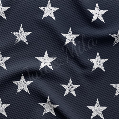 4th of July Navy Stars Patriotic Printed Liverpool AA1533 & Get a Free $89.99 Embroidery Bundle